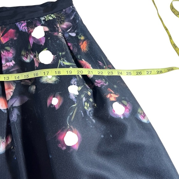 Ted Baker London Deniva Shadow Flora Full Skirt Black Size 4 Cocktail Date Night - Picture 5 of 16